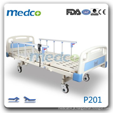 MED-P201 duas funções cama paciente hospitalar elétrico com rodízios